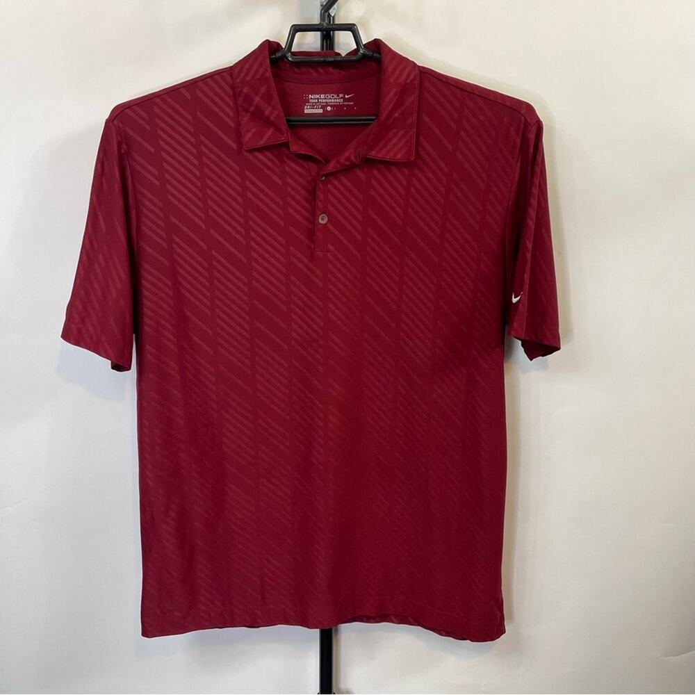 Nike Golf Dri-Fit Maroon Polo Shirt Size Large Men’s
